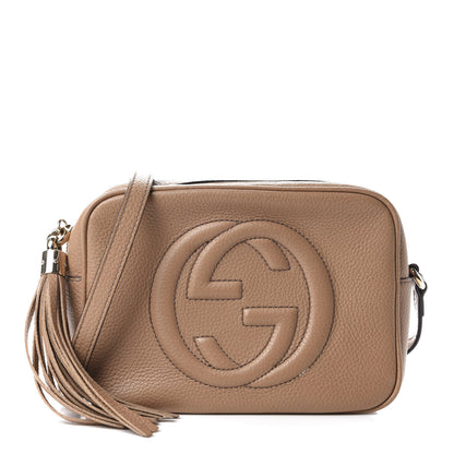 Gucci Pebbled Calfskin Small Soho Disco Bag Camelia 1 of 12