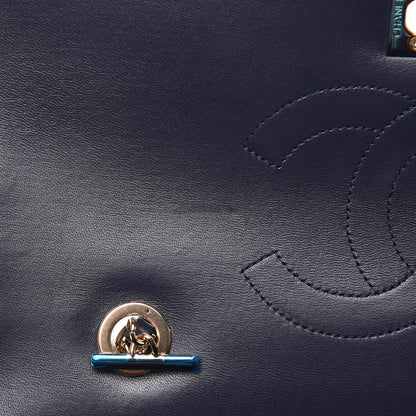 Chanel Lambskin Quilted Medium Trendy CC Flap Dual Handle Bag Navy Blue 13 of 14