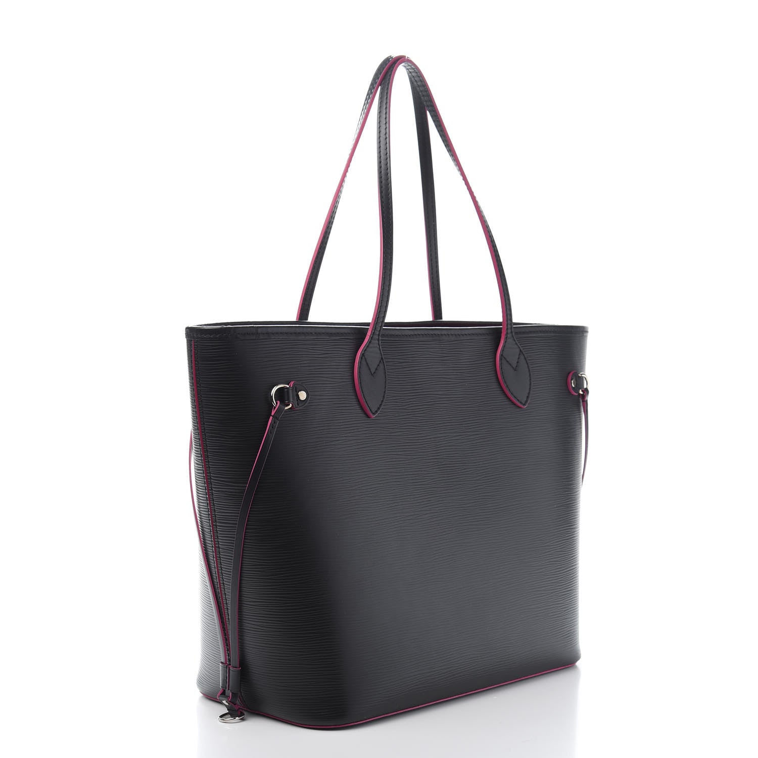 Louis Vuitton Epi Neverfull MM Black Hot Pink 4 of 12