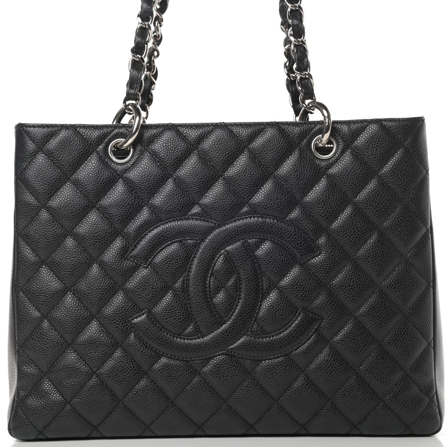 Caviar Quilted Grand Shopping Tote GST Black