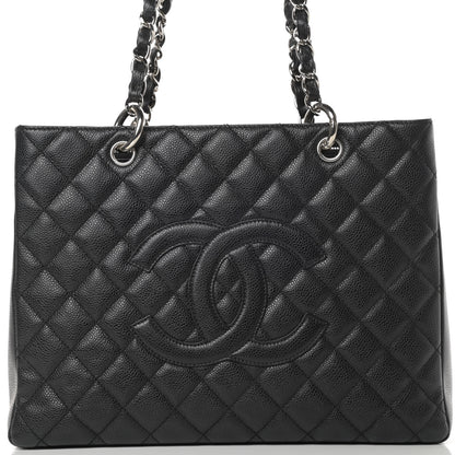 Chanel Caviar Quilted Grand Shopping Tote GST Black 8 of 14