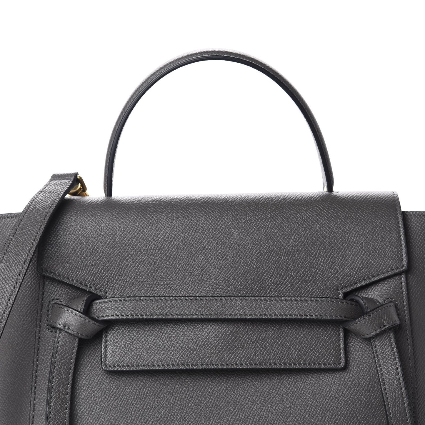 Baby Grained Calfskin Micro Belt Bag Grey