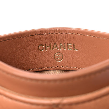 Chanel Lambskin Quilted Chanel 19 Card Holder Brown 5 of 12