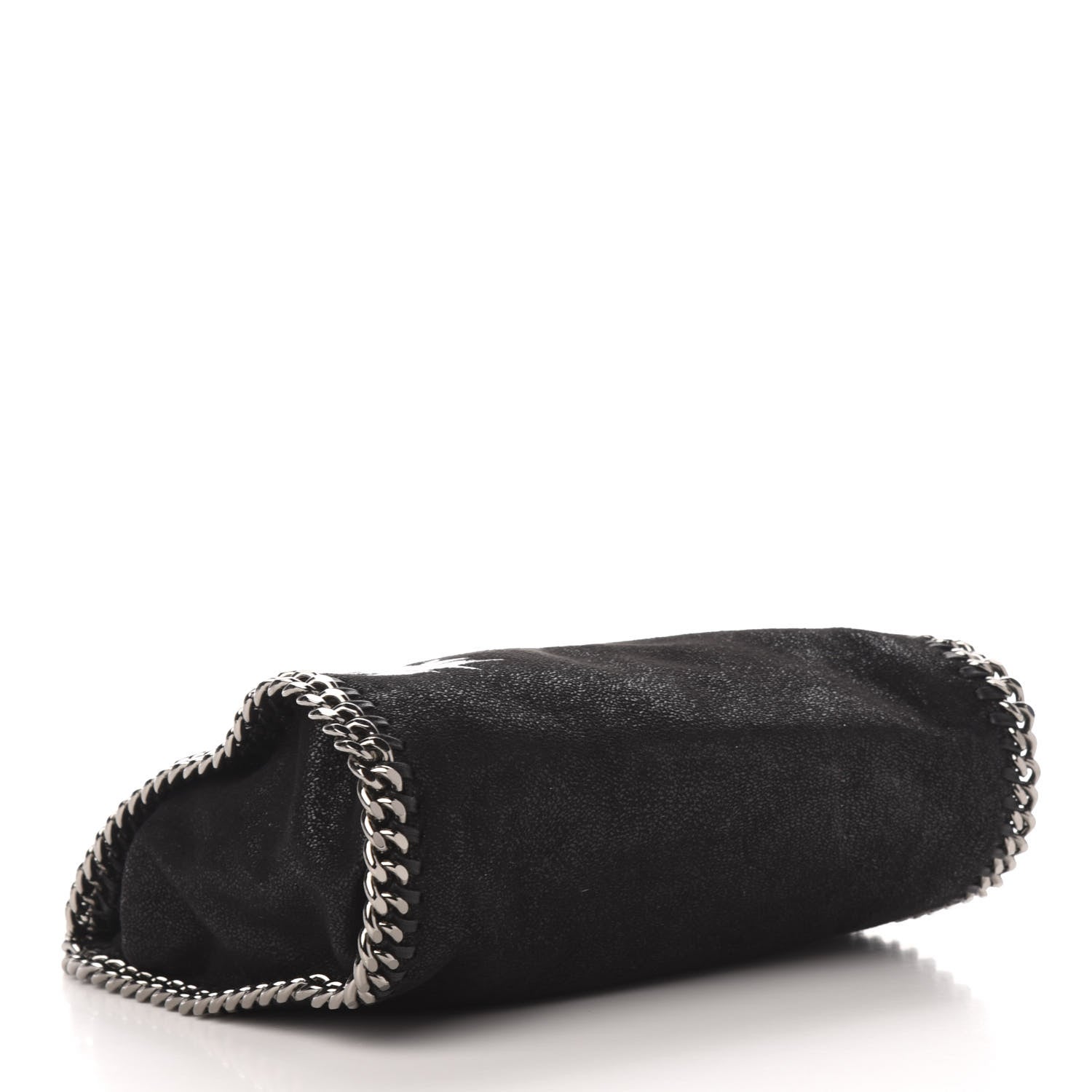 Stella McCartney Shaggy Deer Embroidered Palm Tree Mini Falabella Tote Black 5 of 11