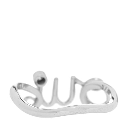 Christian Dior 18K White Gold Diamond Oui Ring 52 6 3 of 4