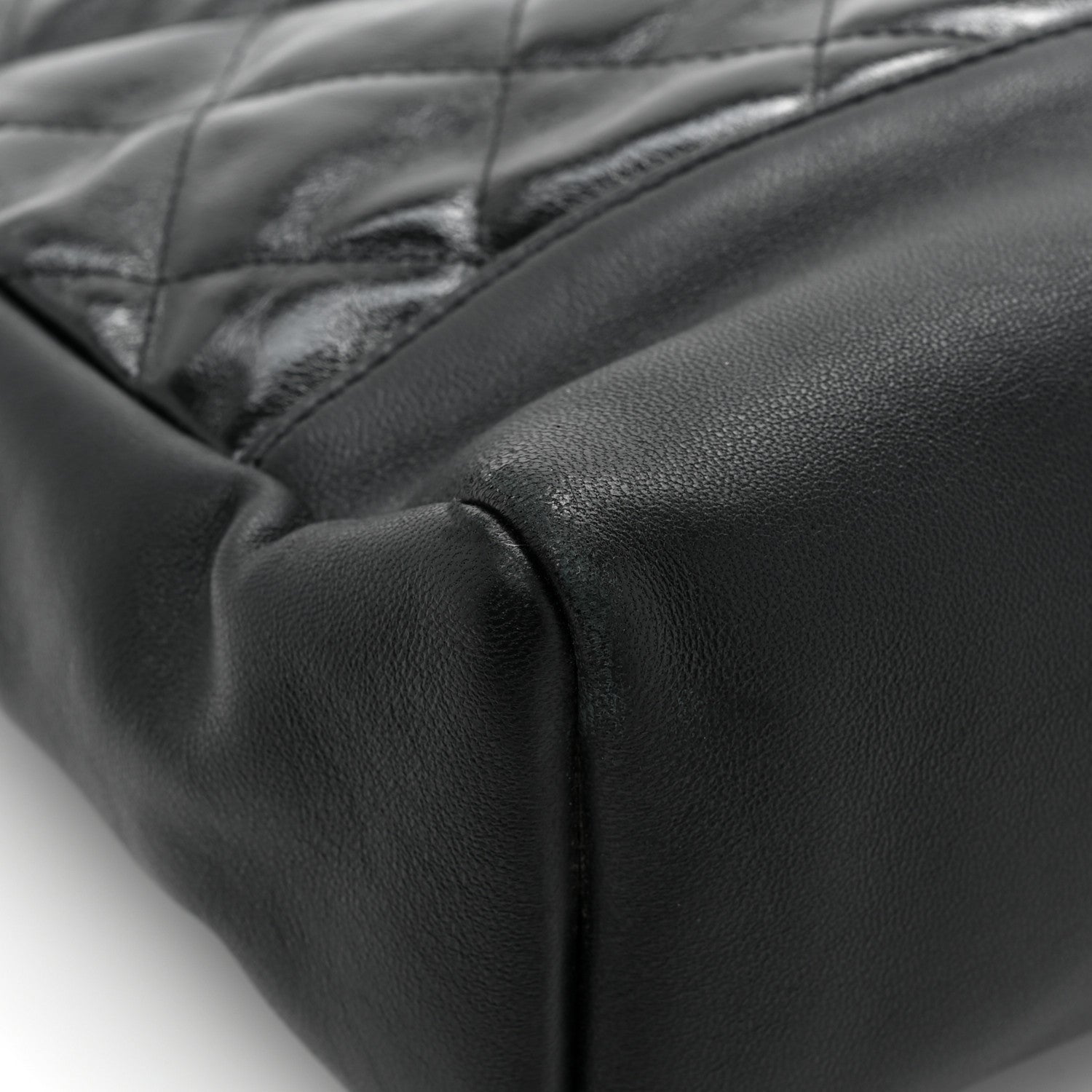 Chanel Shiny Aged Calfskin Quilted Large 31 Shopping Bag Black 12 of 13