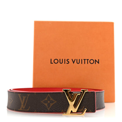 Louis Vuitton Monogram 30mm LV Initiales Reversible Belt 80 32 Red 6 of 6