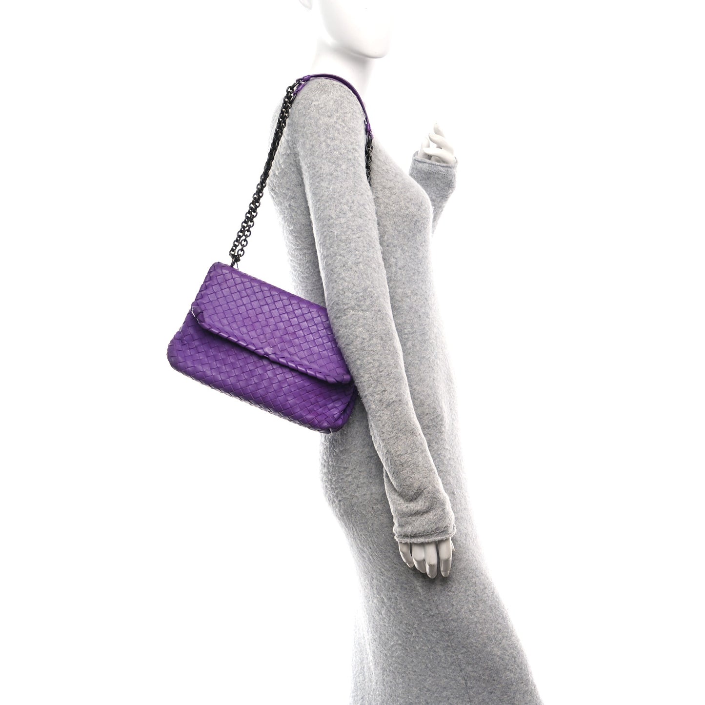 Madras Goatskin Intrecciato Small Shoulder Corot