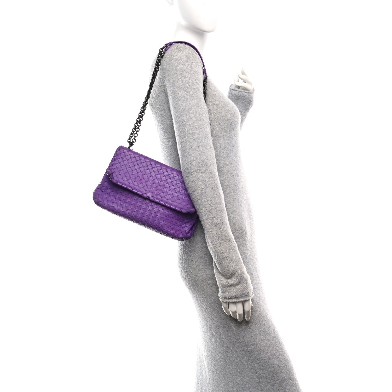 Bottega Veneta Madras Goatskin Intrecciato Small Shoulder Corot 3 of 9
