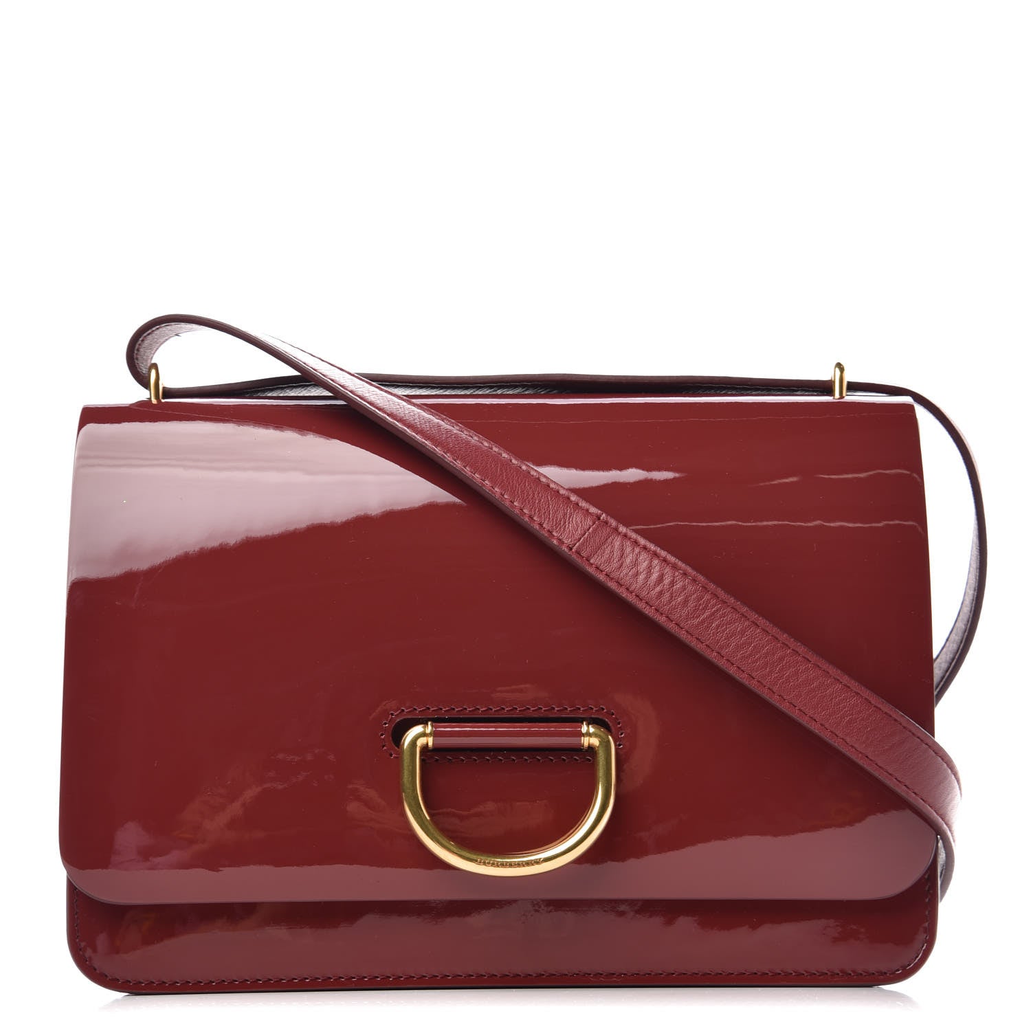 Burberry Patent Medium D-Ring Bag Crimson 1 of 8