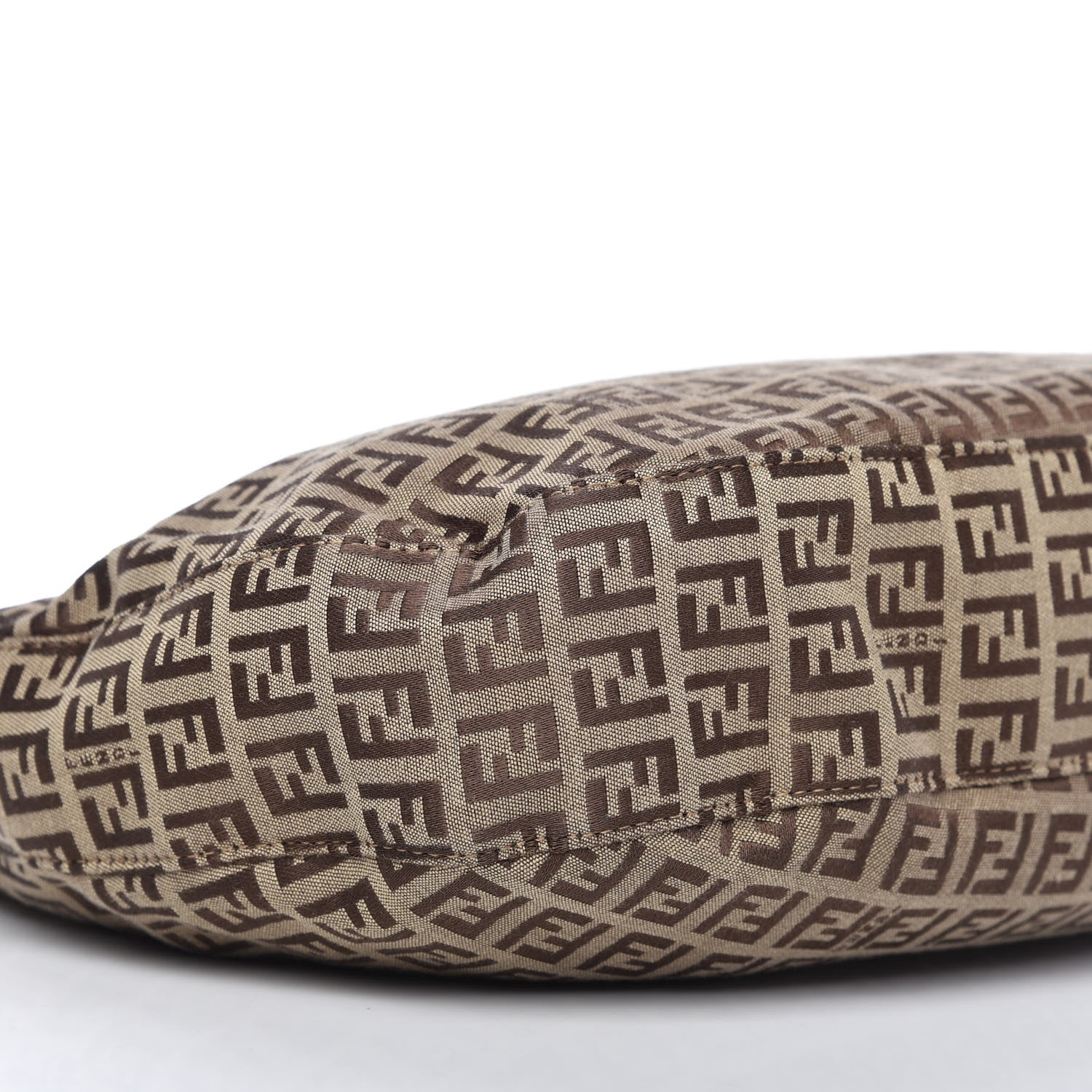 Fendi Zucchino Vitello Clip Hobo Mogano Panna Bruciato 6 of 10