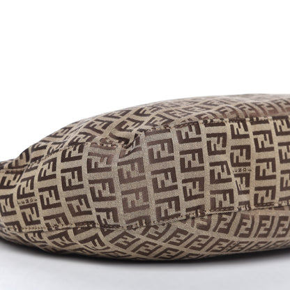 Fendi Zucchino Vitello Clip Hobo Mogano Panna Bruciato 6 of 10