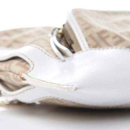 Fendi Zucchino Vitello Small Chef Pocket Shoulder Bag Beige White 11 of 13