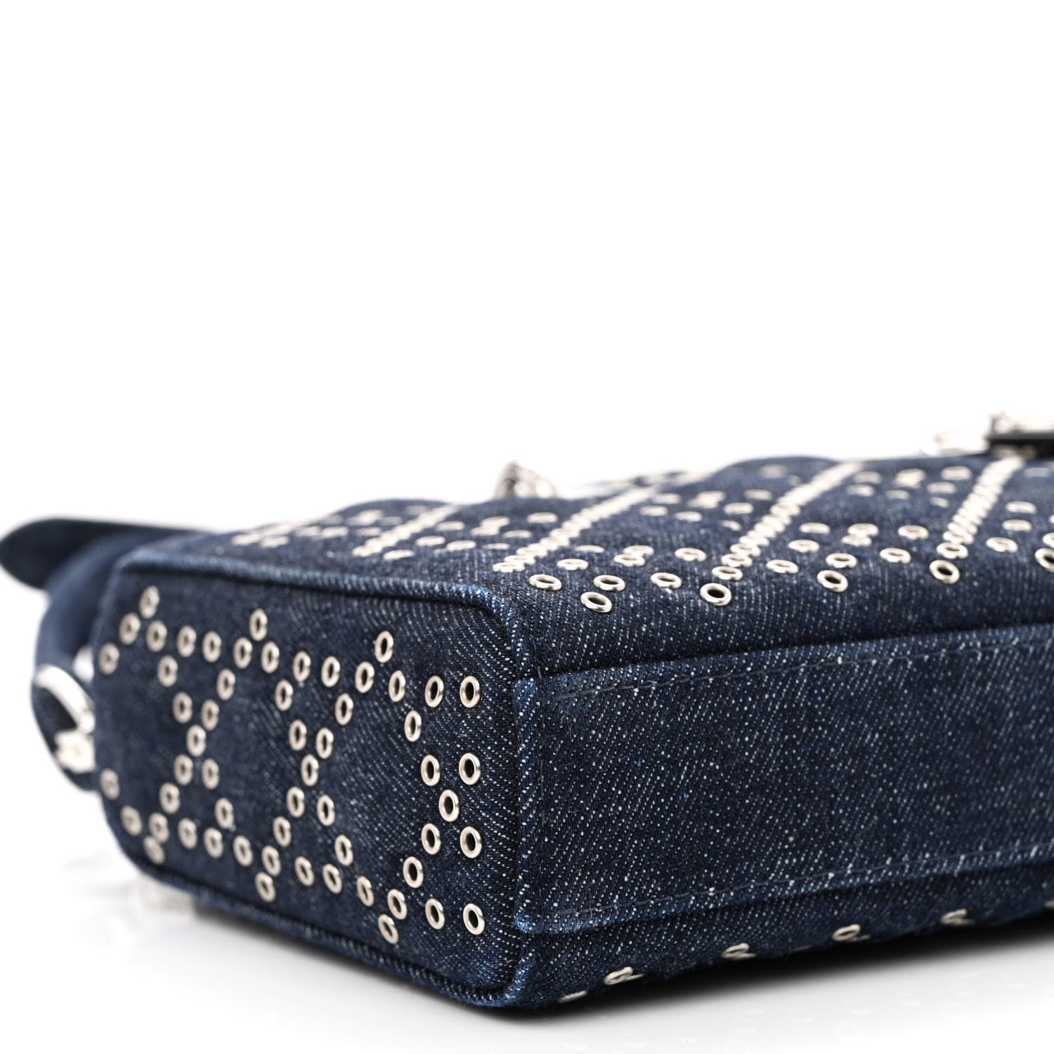 Christian Dior Denim Eyelet Lady D-Joy Blue 9 of 10