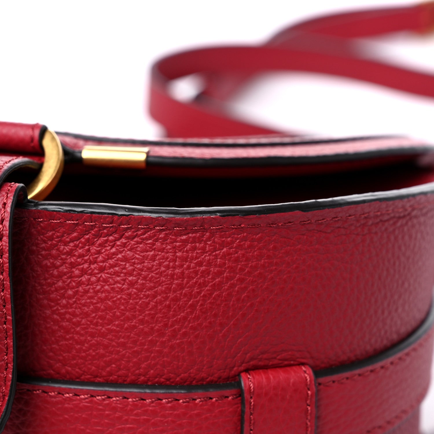 Chloe Calfskin Mini Marcie Round Crossbody Bag Red 10 of 11