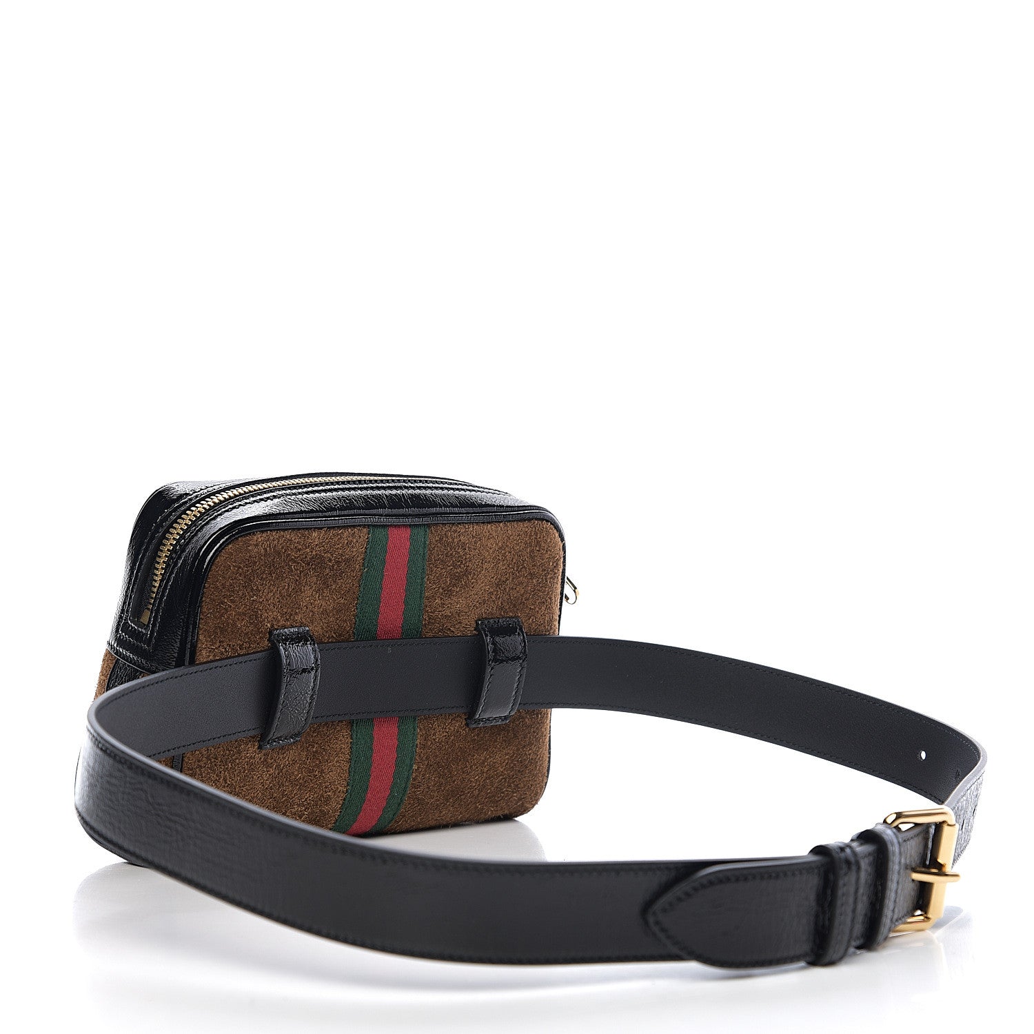 Gucci Suede Small Ophidia Belt Bag 85 34 Brown 2 of 9