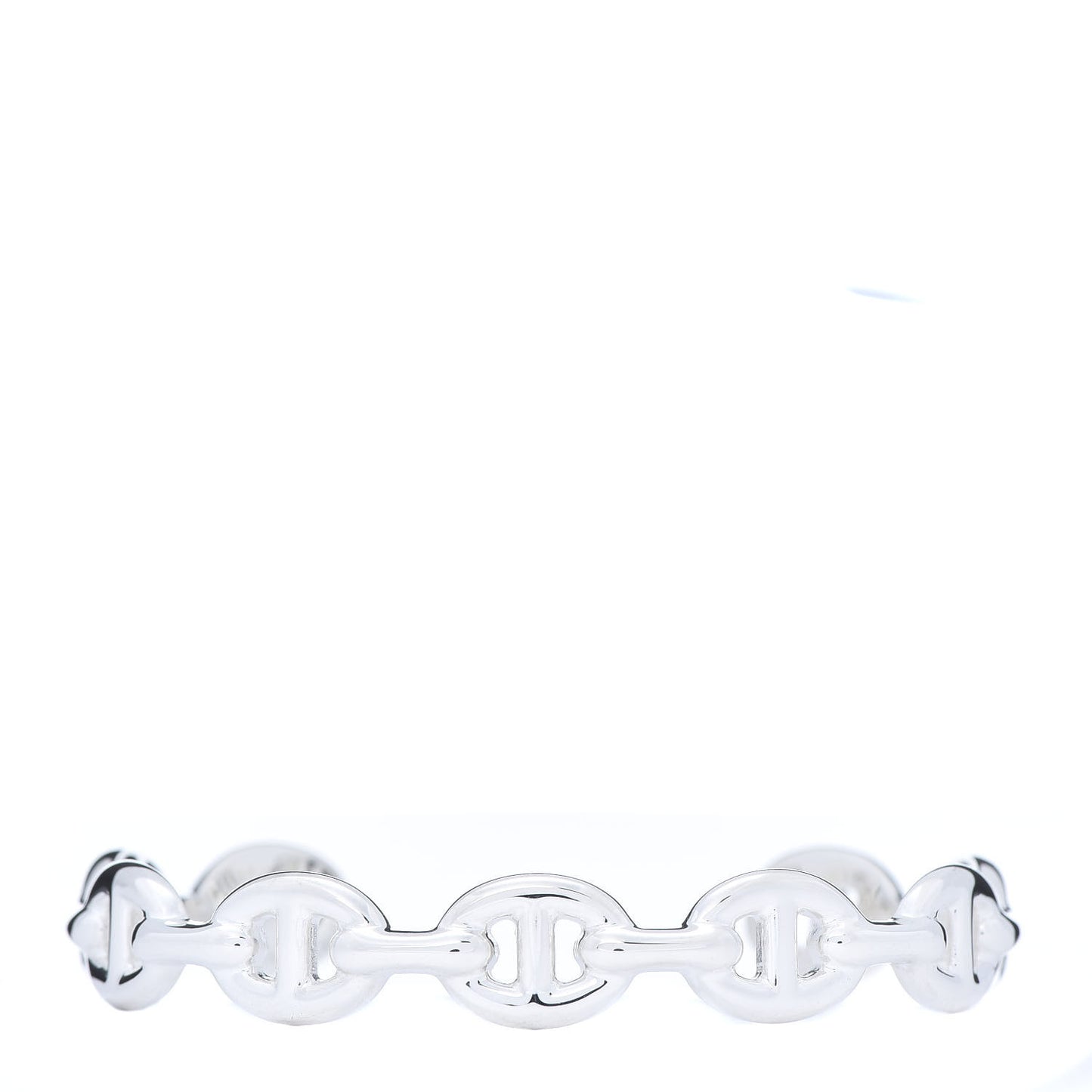 Sterling Silver MM Chaine d'Ancre Enchainee Cuff Bracelet ST