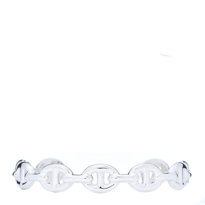 Hermes Sterling Silver MM Chaine d'Ancre Enchainee Cuff Bracelet ST 1 of 6