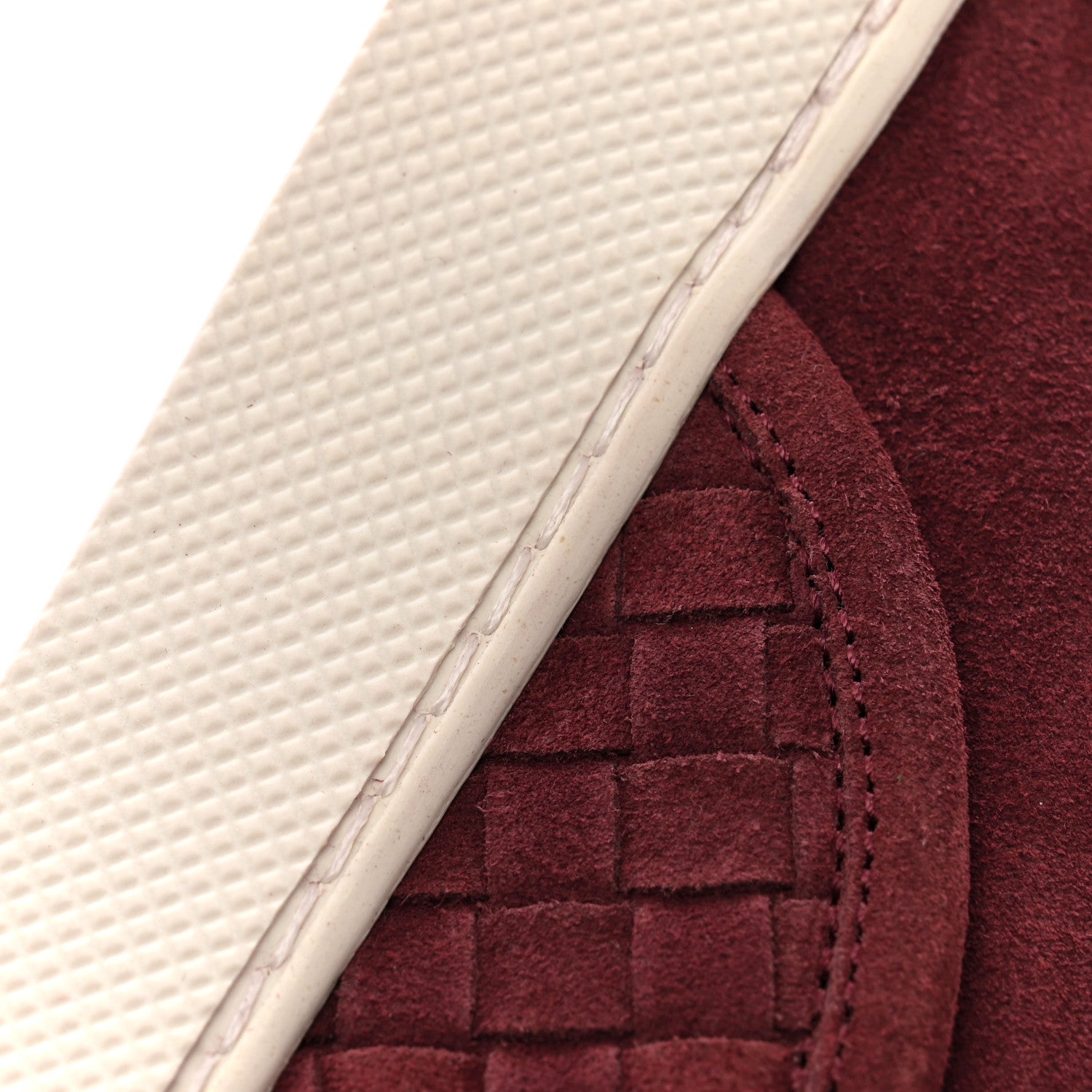 Bottega Veneta Nappa Intrecciato Suede Mens Dodger Slip On Sneakers 42 Burgundy 8 of 9