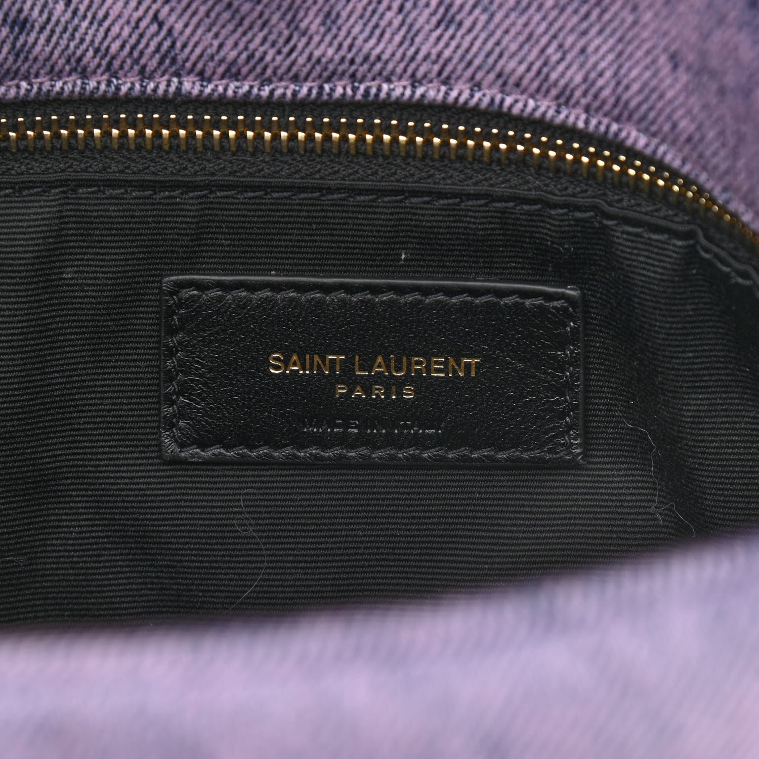 Saint Laurent Denim Quilted Small Loulou Puffer Monogram Chain Satchel Bleached Lilac 8 of 9