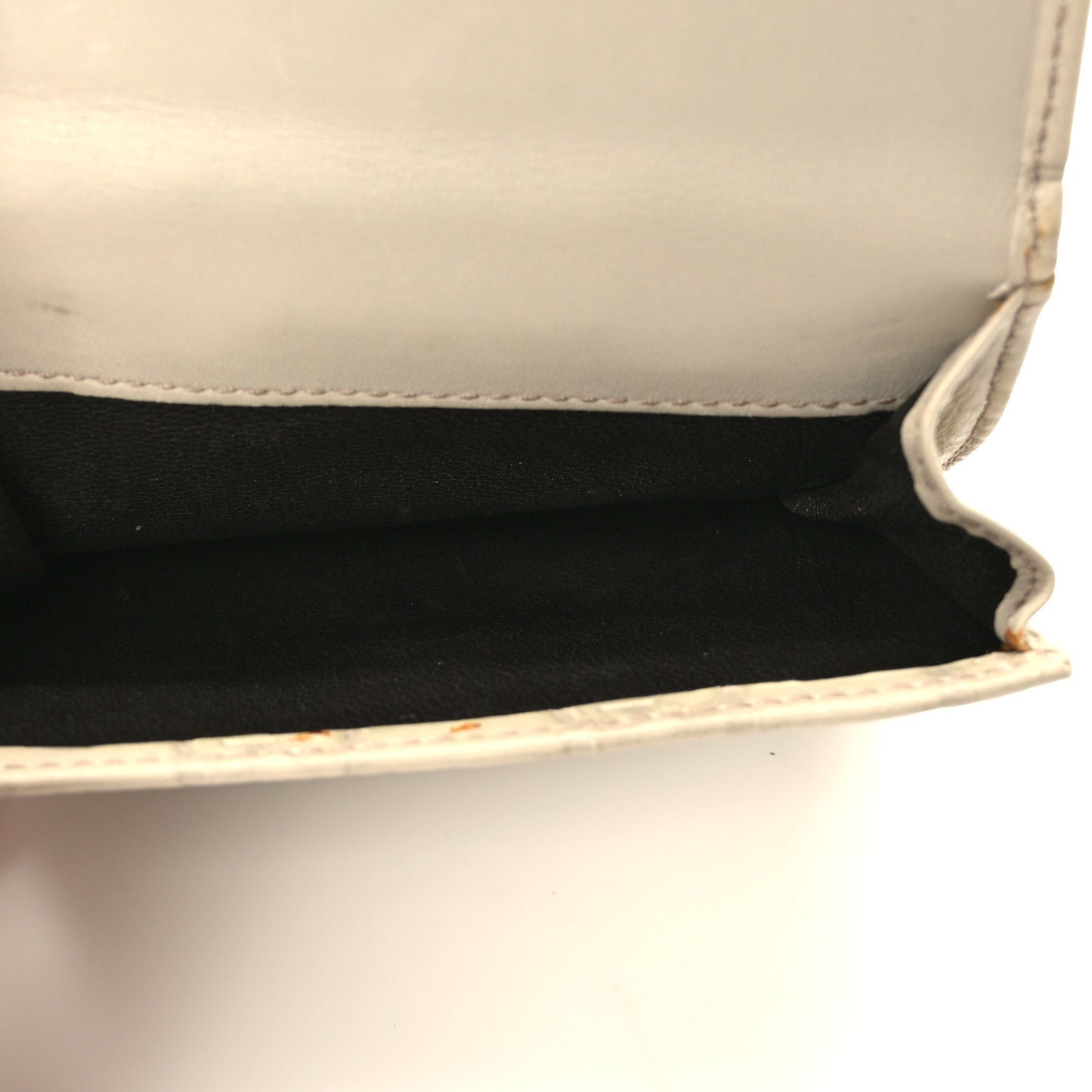 Guccissima Princy French Flap Wallet Off White