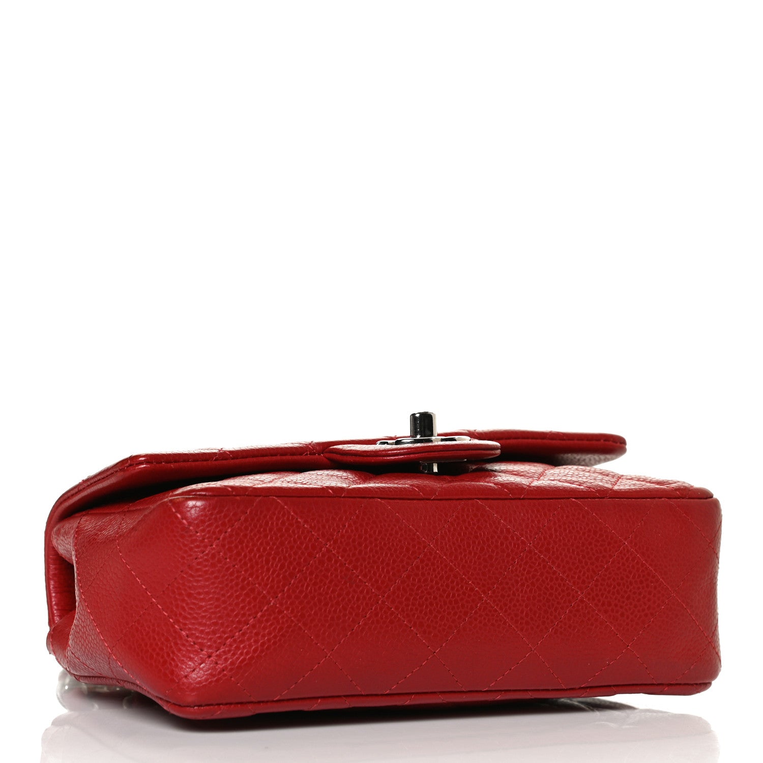 Chanel Caviar Quilted Mini Rectangular Flap Red 4 of 11