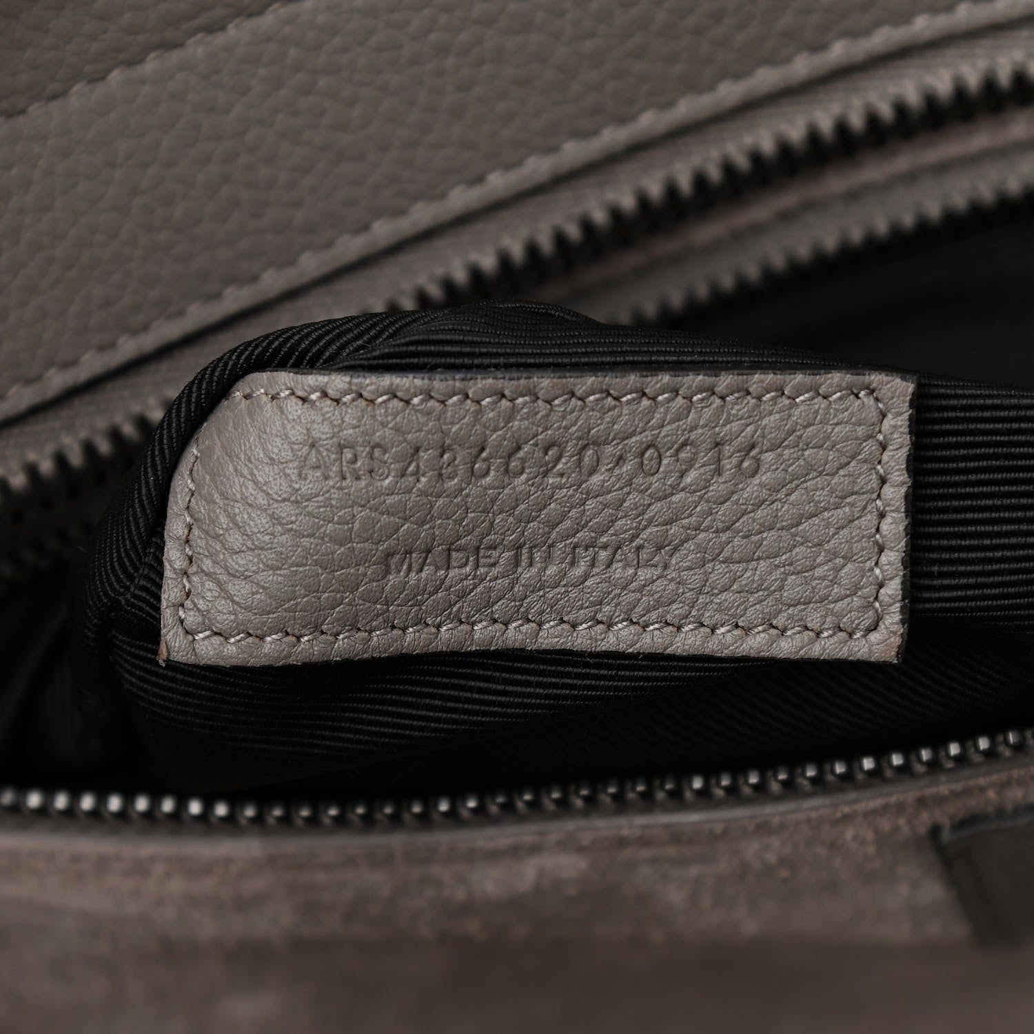 Saint Laurent Grained Calfskin Small Cabas Rive Gauche Fog 7 of 10