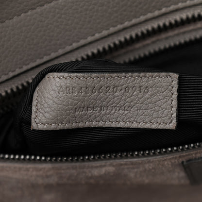 Saint Laurent Grained Calfskin Small Cabas Rive Gauche Fog 7 of 10