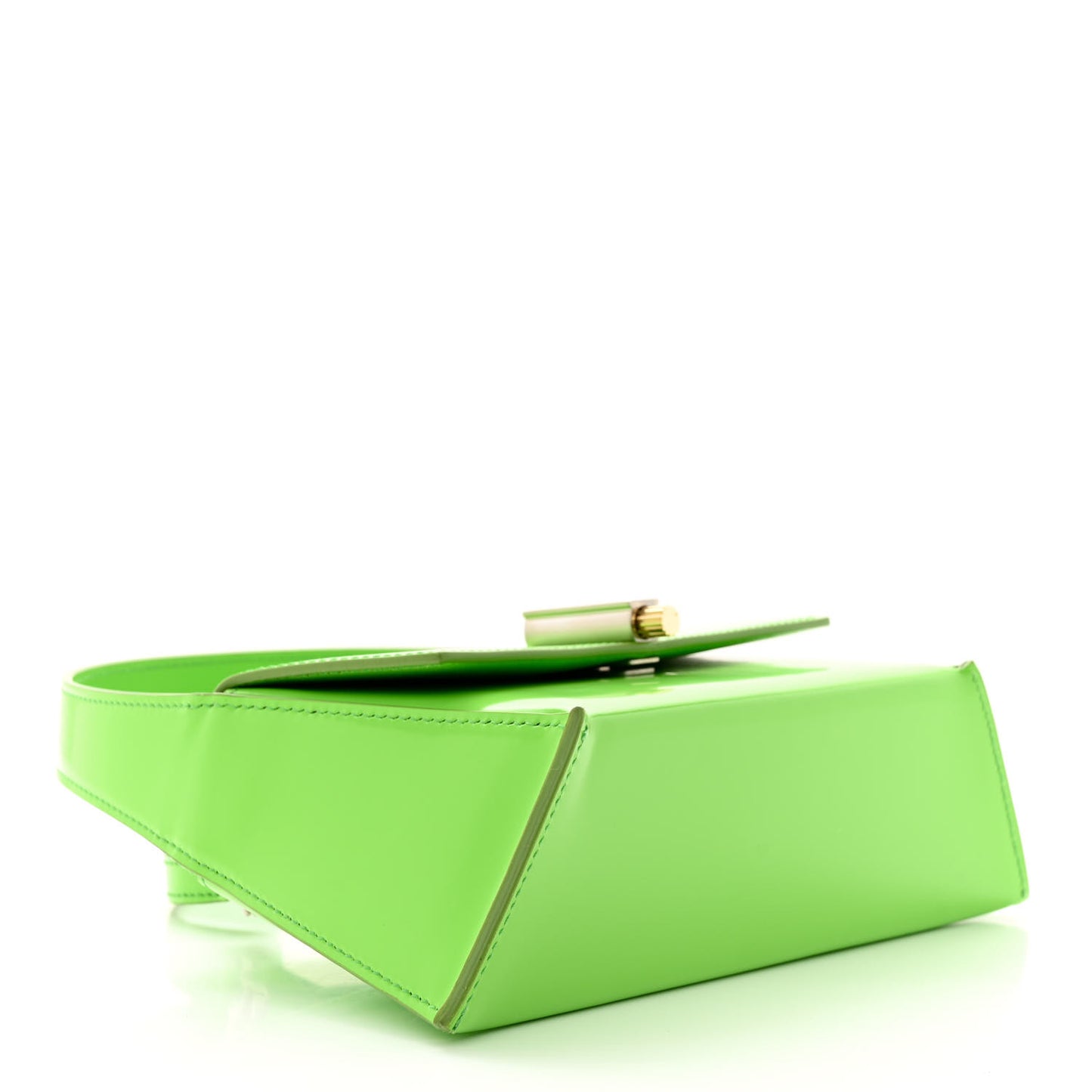 Calfskin Geometric Shoulder Bag Green