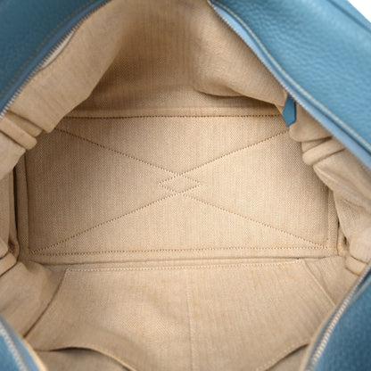 Hermes Taurillon Clemence Victoria II 35 Blue Jean 5 of 13
