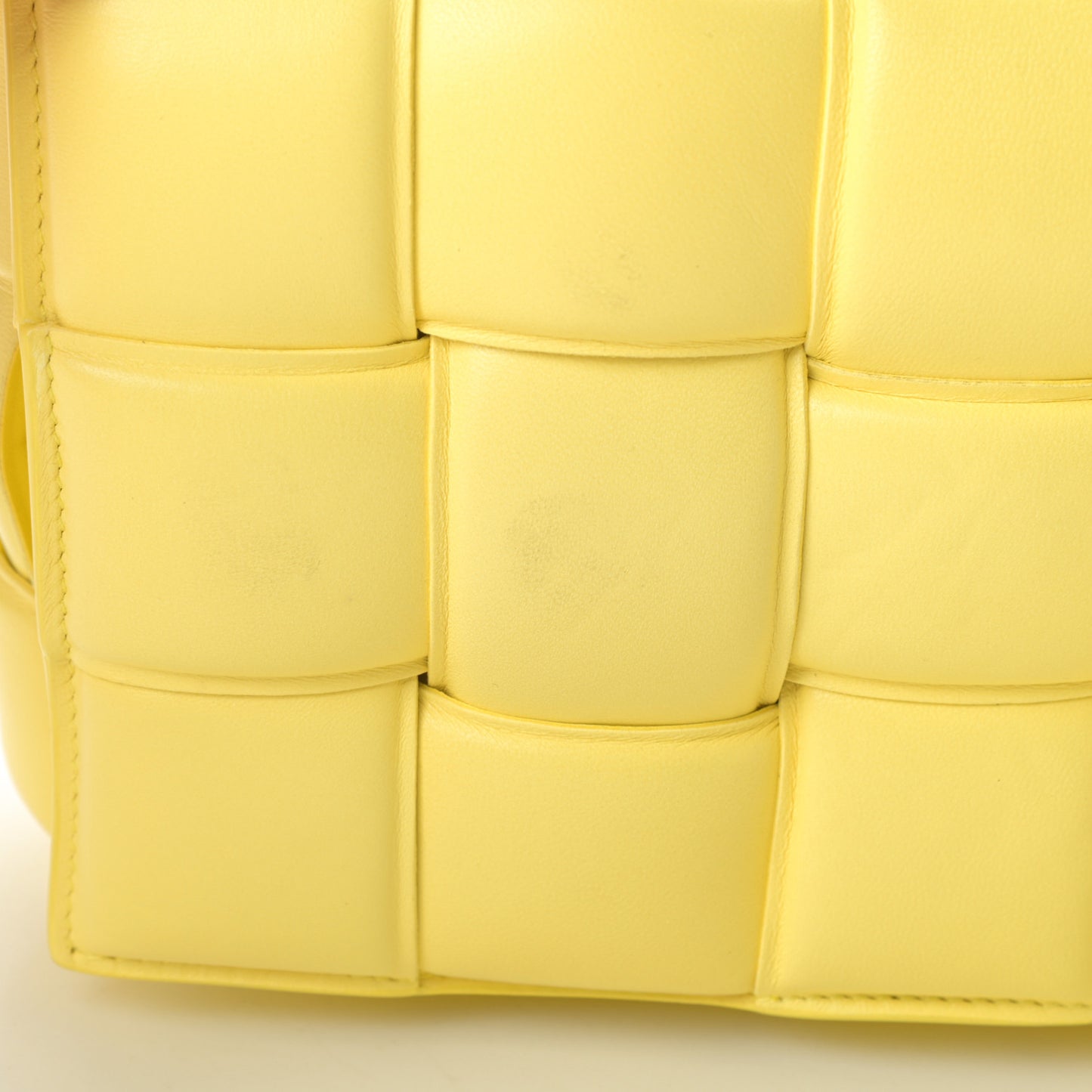 Nappa Maxi Intreccio Padded Cassette Crossbody Bag Sherbert