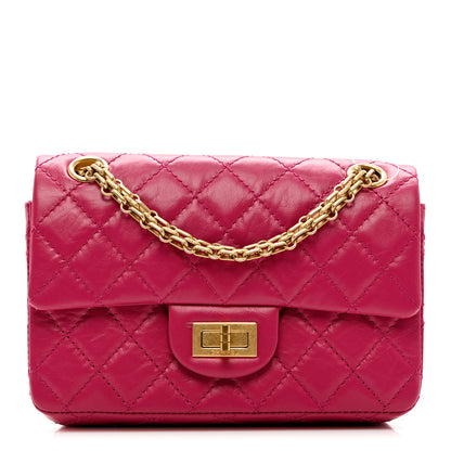Chanel Aged Calfskin Quilted 2.55 Reissue Mini Flap Fuchsia 1 of 9