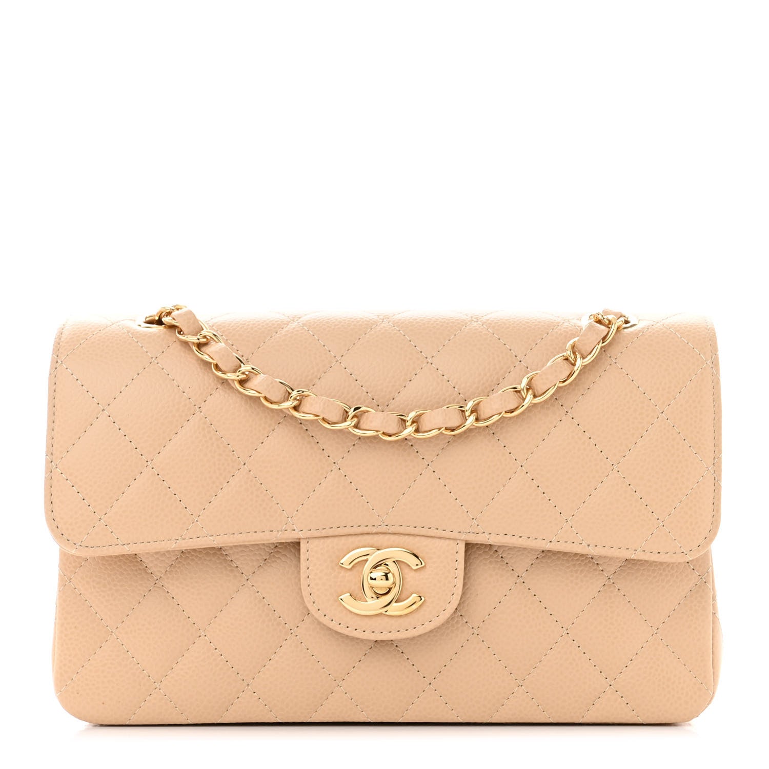 Chanel Caviar Quilted Small Double Flap Beige 1 of 11
