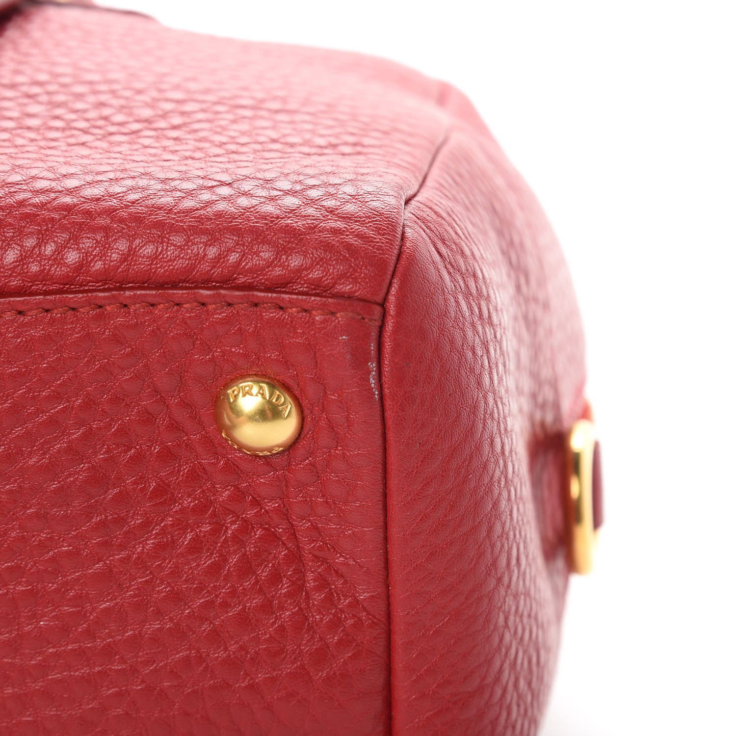 Prada Vitello Daino Bowler Scarlatto 11 of 12