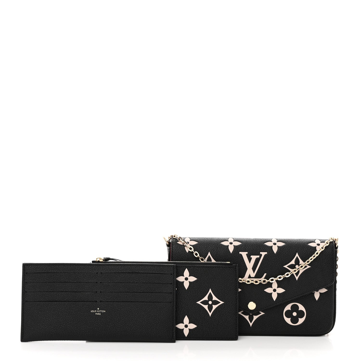 Louis Vuitton Empreinte Monogram Giant Felicie Pochette Black Beige 3 of 11