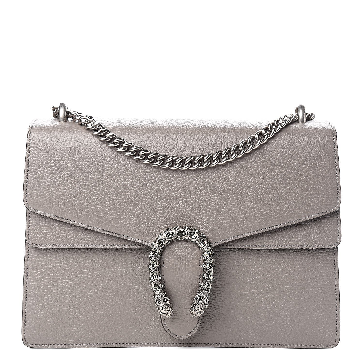 Gucci Dollar Calfskin Crystal Medium Dionysus Shoulder Bag Dusty Grey Black Diamond 1 of 10