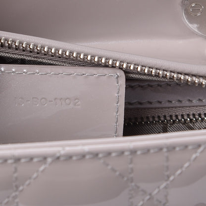 Christian Dior Pearlized Patent Cannage Medium Lady Dior Grey 7 of 7