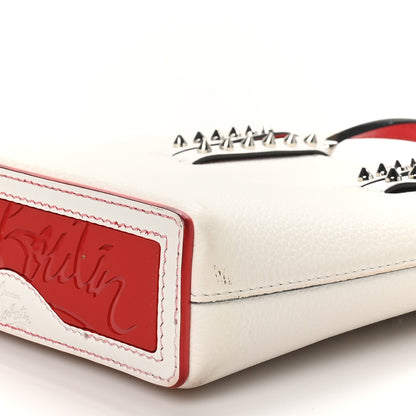 Christian Louboutin Calfskin Spikes Mini North South Cabata Tote Snow 10 of 11