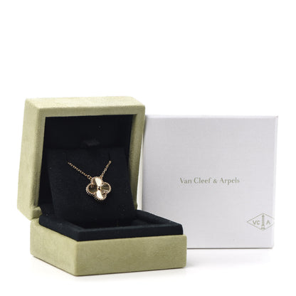 Van Cleef & Arpels 18K Yellow Gold Guilloche Vintage Alhambra Pendant Necklace 8 of 8