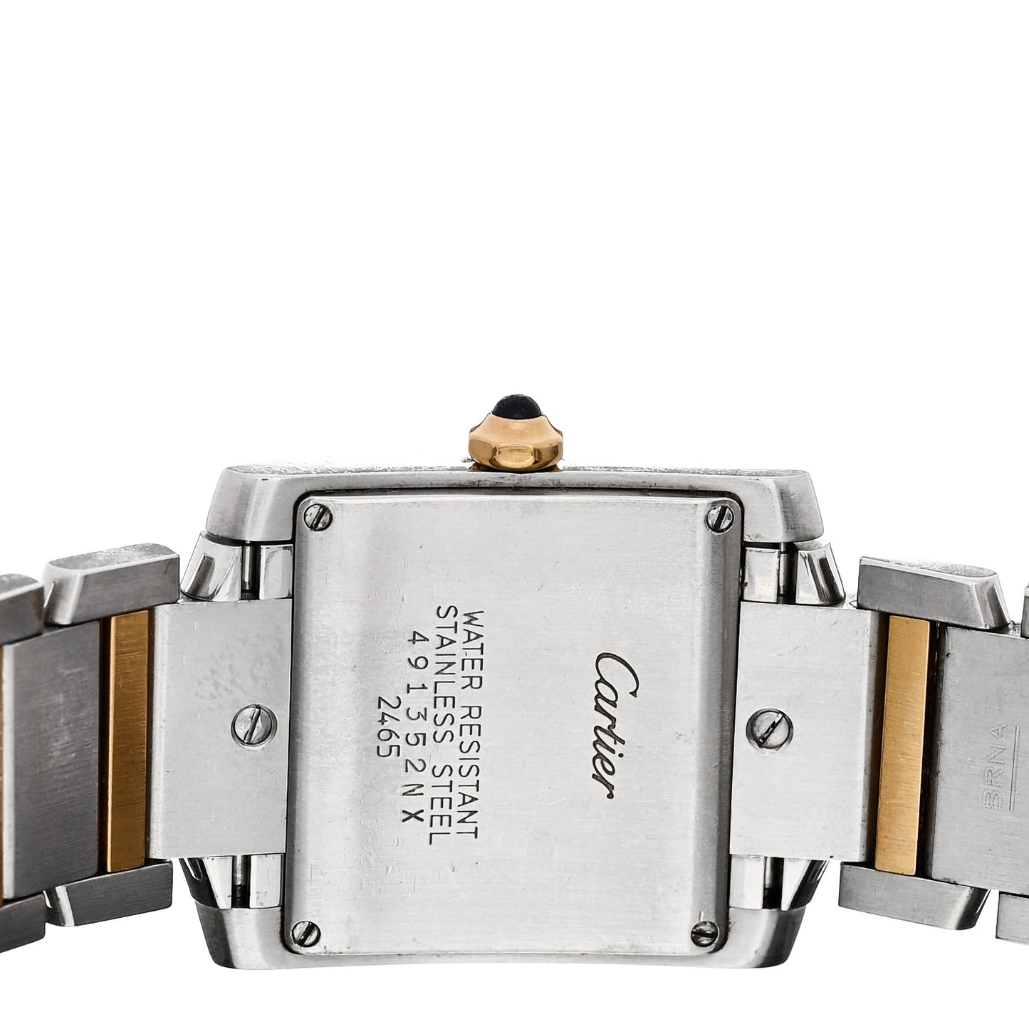 Stainless Steel 18K Yellow Gold 25mm Tank Francaise Quartz Watch
