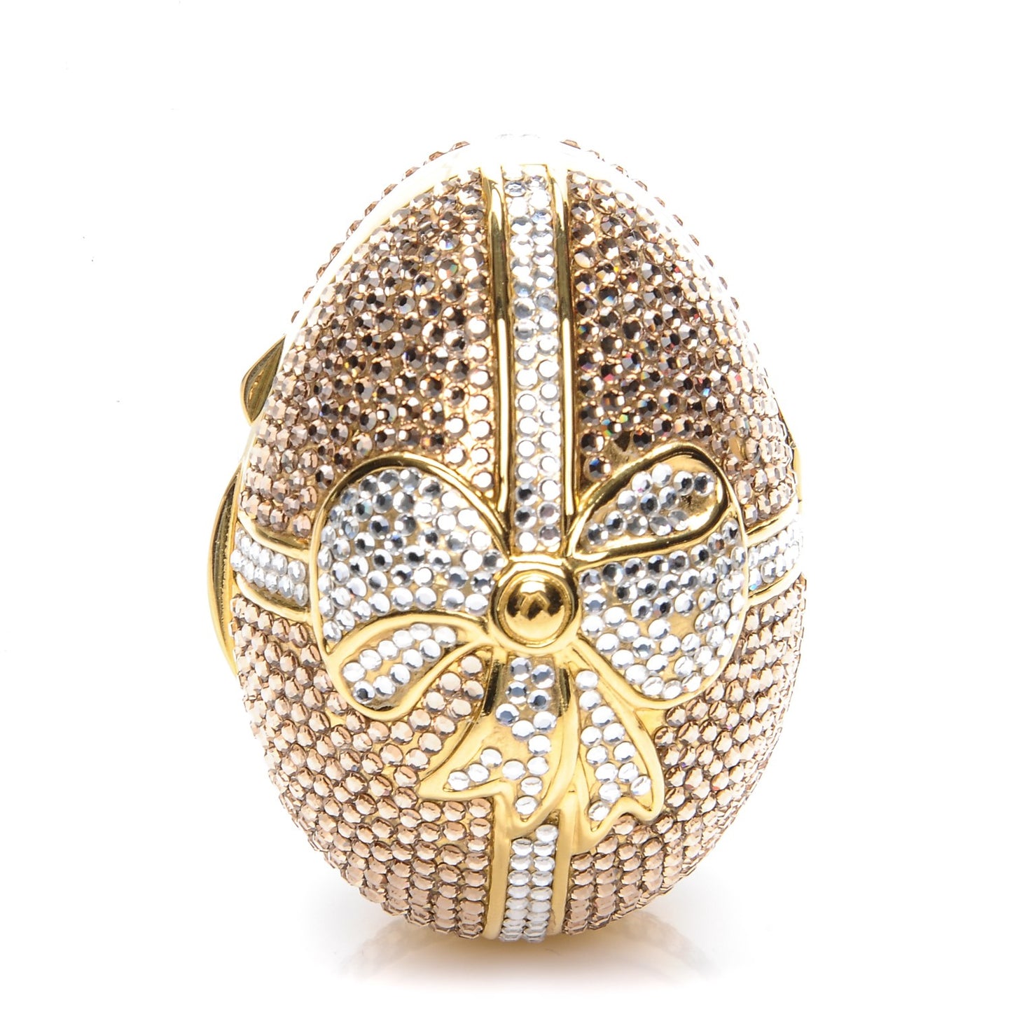 Crystal Minaudiere Pill Case Gold