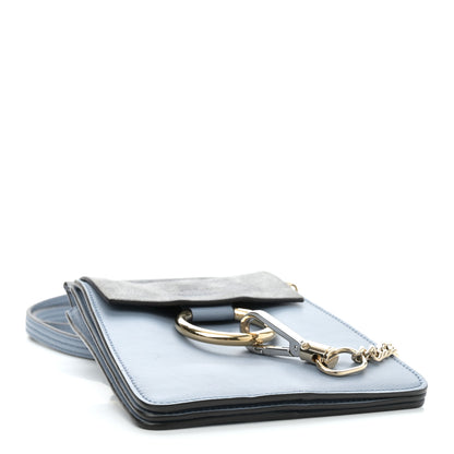 Chloe Suede Calfskin Mini Faye Bracelet Bag Washed Blue 4 of 9