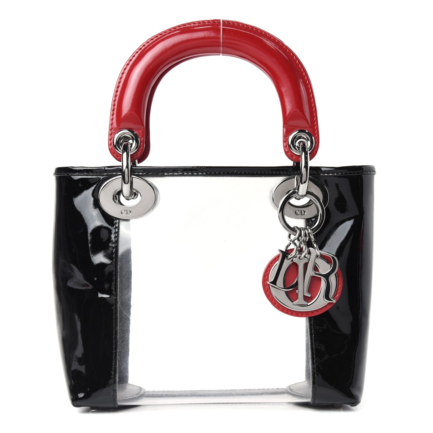 Patent PVC Mini Lady Dior Black Red