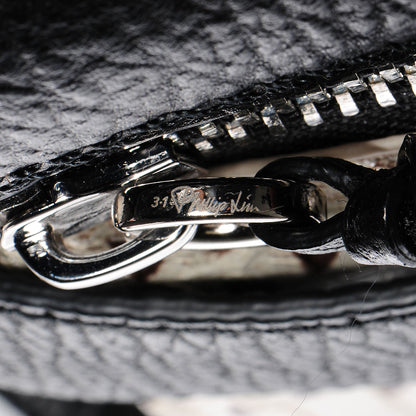 3.1 Phillip Lim 3.1 Pebbled Leather Elaphe Mini Pashli Satchel Natural Black 11 of 13