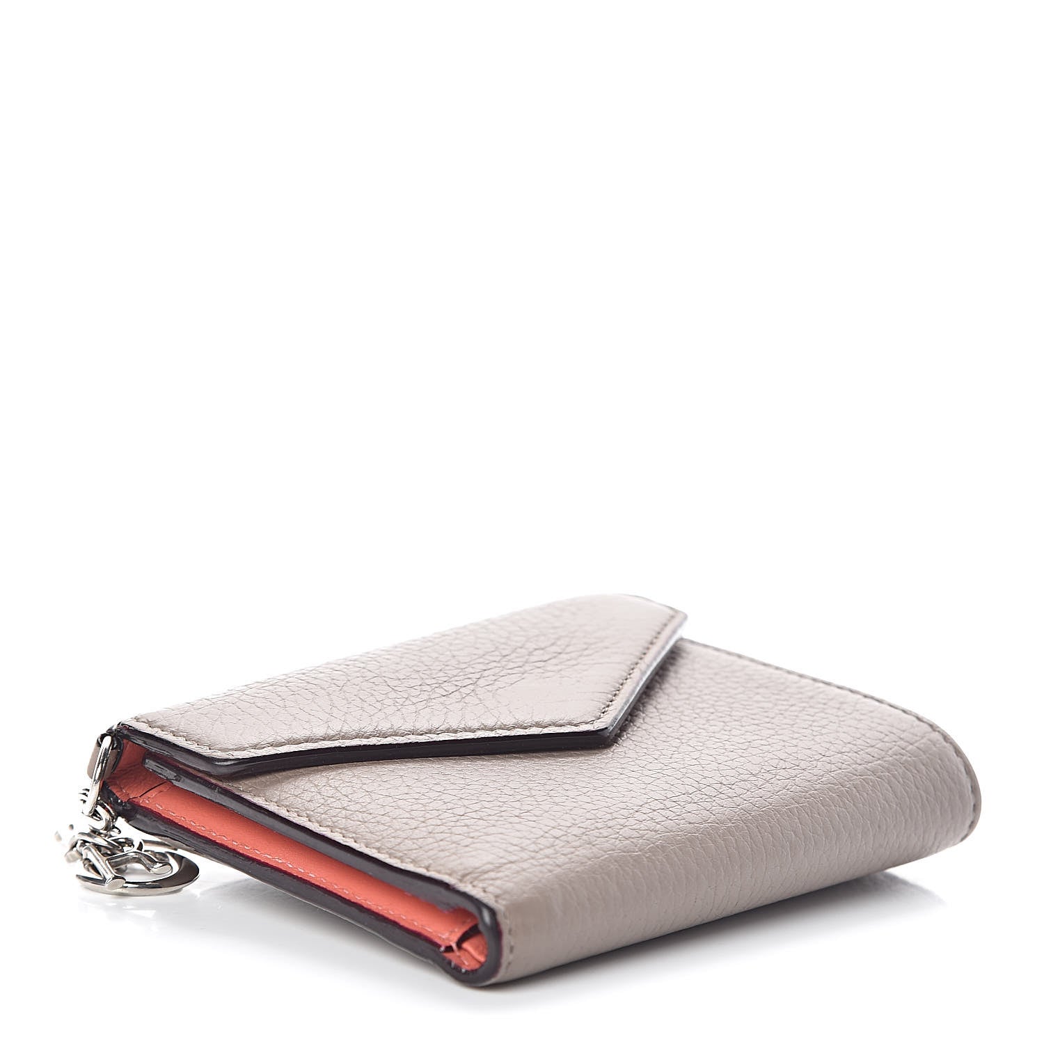 Christian Dior Bullcalf Diorissimo Medium Envelope Wallet Tourterelle 4 of 6