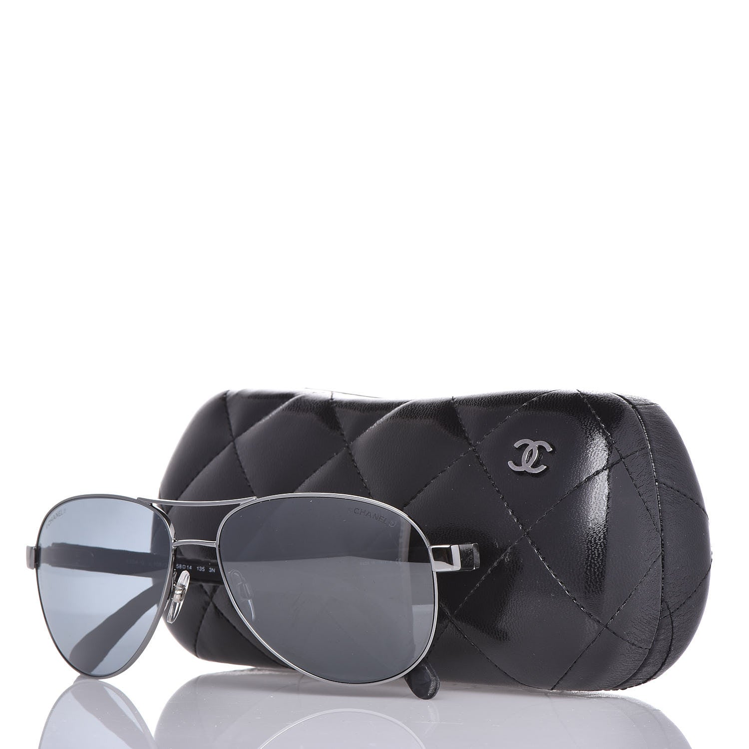 Chanel Pilot Summer Aviator Sunglasses 4204-Q Black 7 of 7
