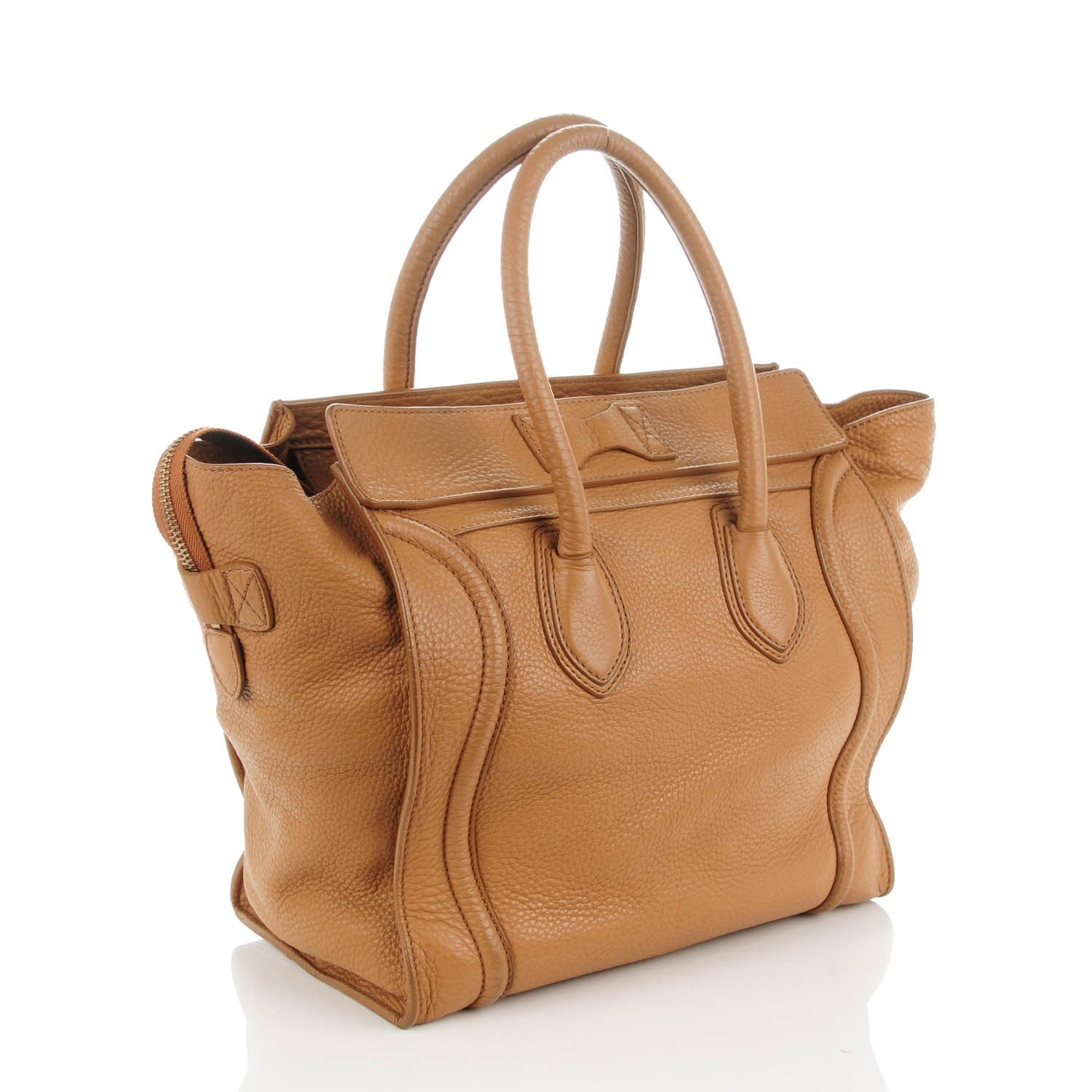 Celine Pebbled Calfskin Mini Luggage Camel 3 of 8