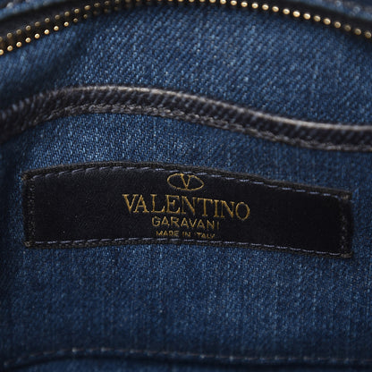 Valentino Garavani Denim Butterfly Embroidered Rockstud Camera Crossbody Bag Light Denim Multicolor 6 of 8