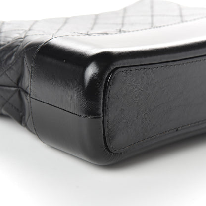 Chanel Aged Calfskin Quilted Medium Gabrielle Hobo Black 6 of 12