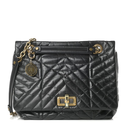 Lanvin Lambskin Quilted Medium Happy Shoulder Bag Black 1 of 11